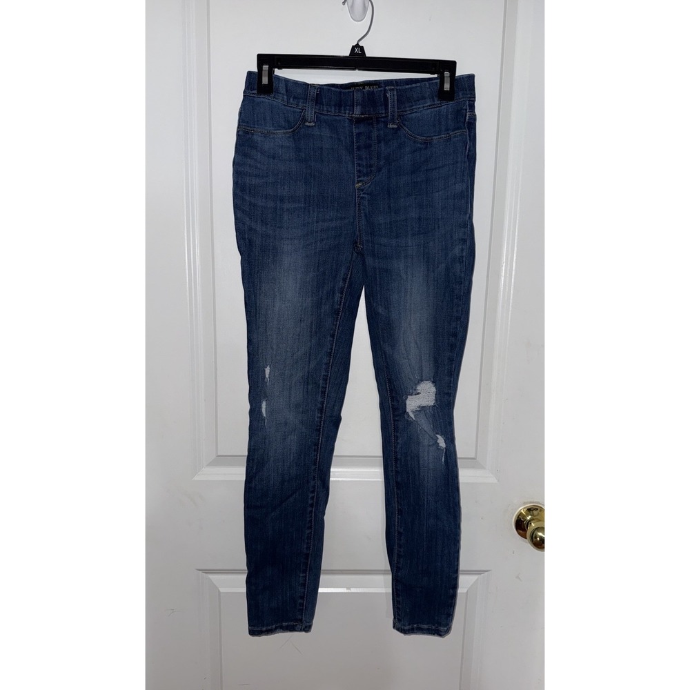 Judy Blue Pull On Skinny Fit Jeans‎ Ankle Womens Size 7/28 High-Rise Dark Wash
